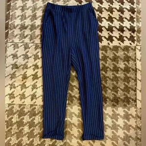 Blue Pinstripe Work Pants
